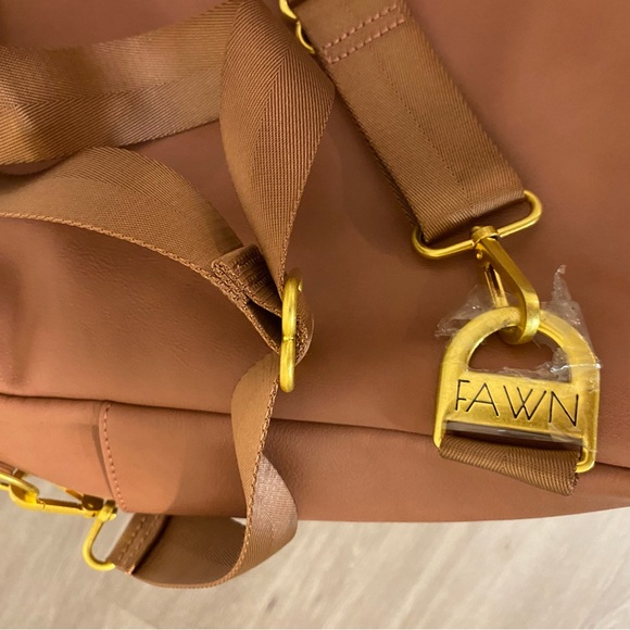 Fawn Design Diaper Bag Pink Faux Leather Gold Hardware Dusty‎ Rose - Picture 7 of 9